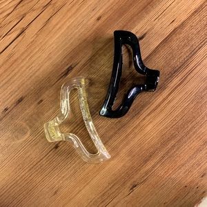 Light/Clear Yellow & Black Claw Clips